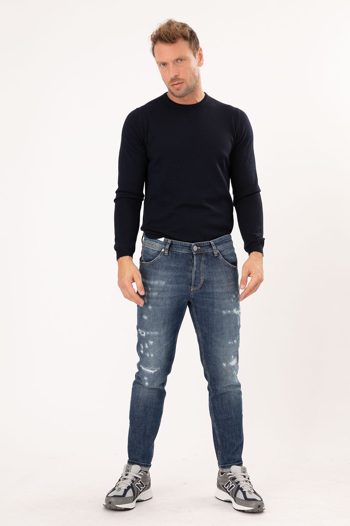 Pantaloni Torino Reggae Yırtıklı Slim Fit Jeans-Libas Trendy Fashion Store