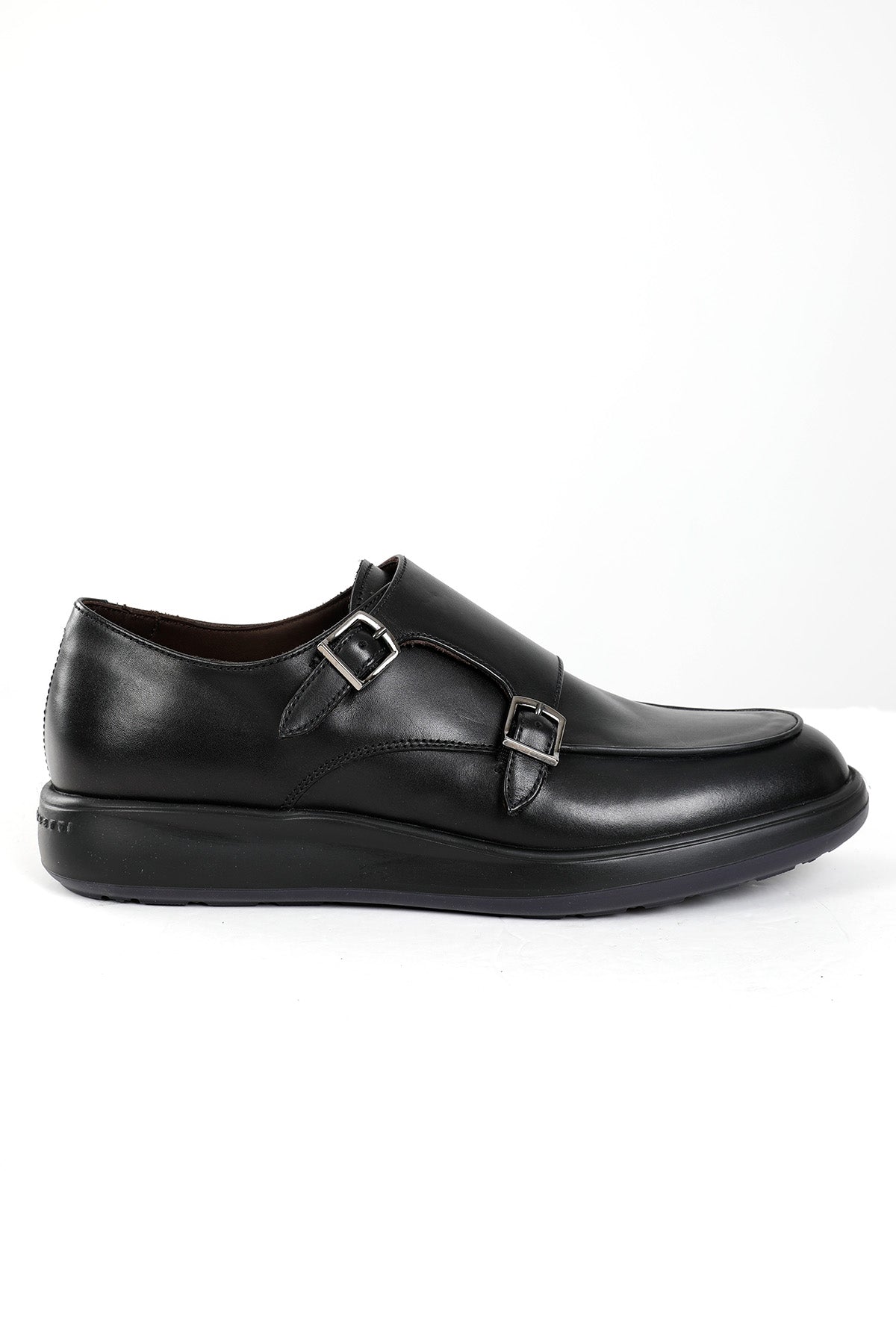 Fratelli Rossetti Çift Tokalı Deri Loafer Ayakkabı-Libas Trendy Fashion Store