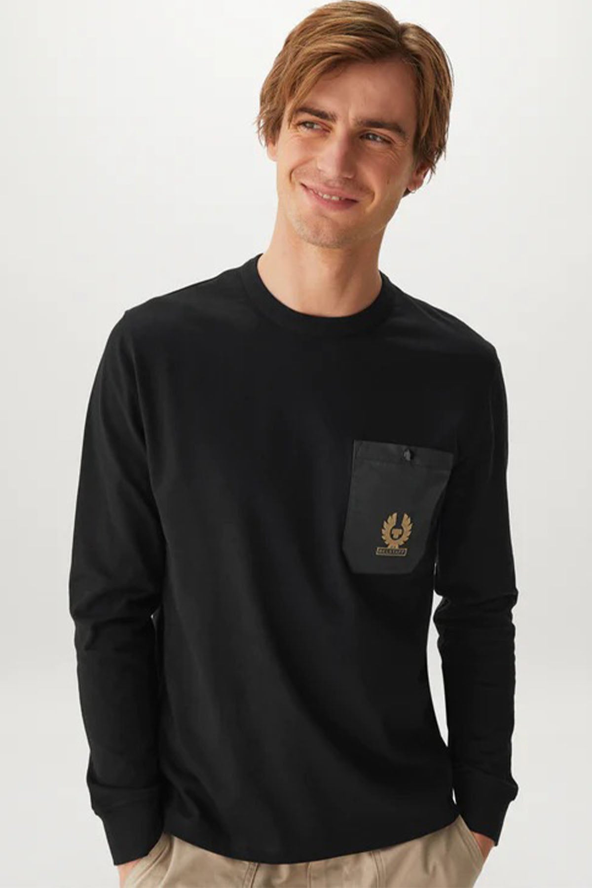 Belstaff Cep Detaylı Logolu İnce Sweatshirt-Libas Trendy Fashion Store