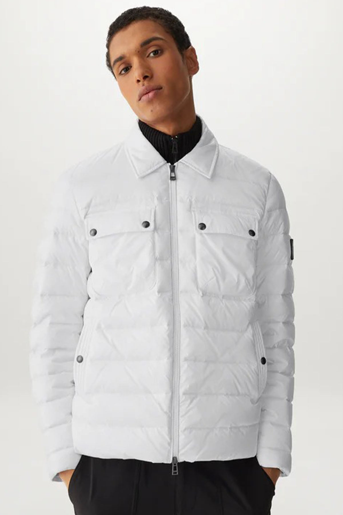 Belstaff Cep Detaylı İnce Puffer Mont-Libas Trendy Fashion Store