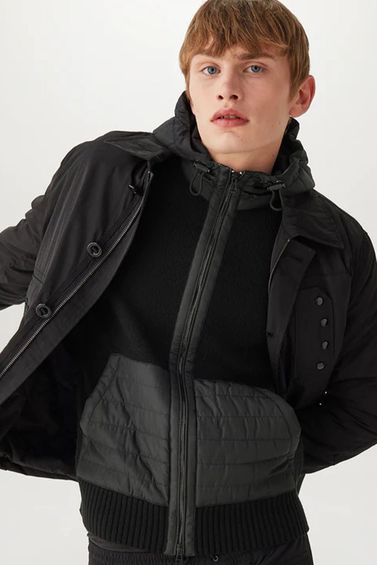 Belstaff Kapüşonlu Örgü Yün Ceket-Libas Trendy Fashion Store