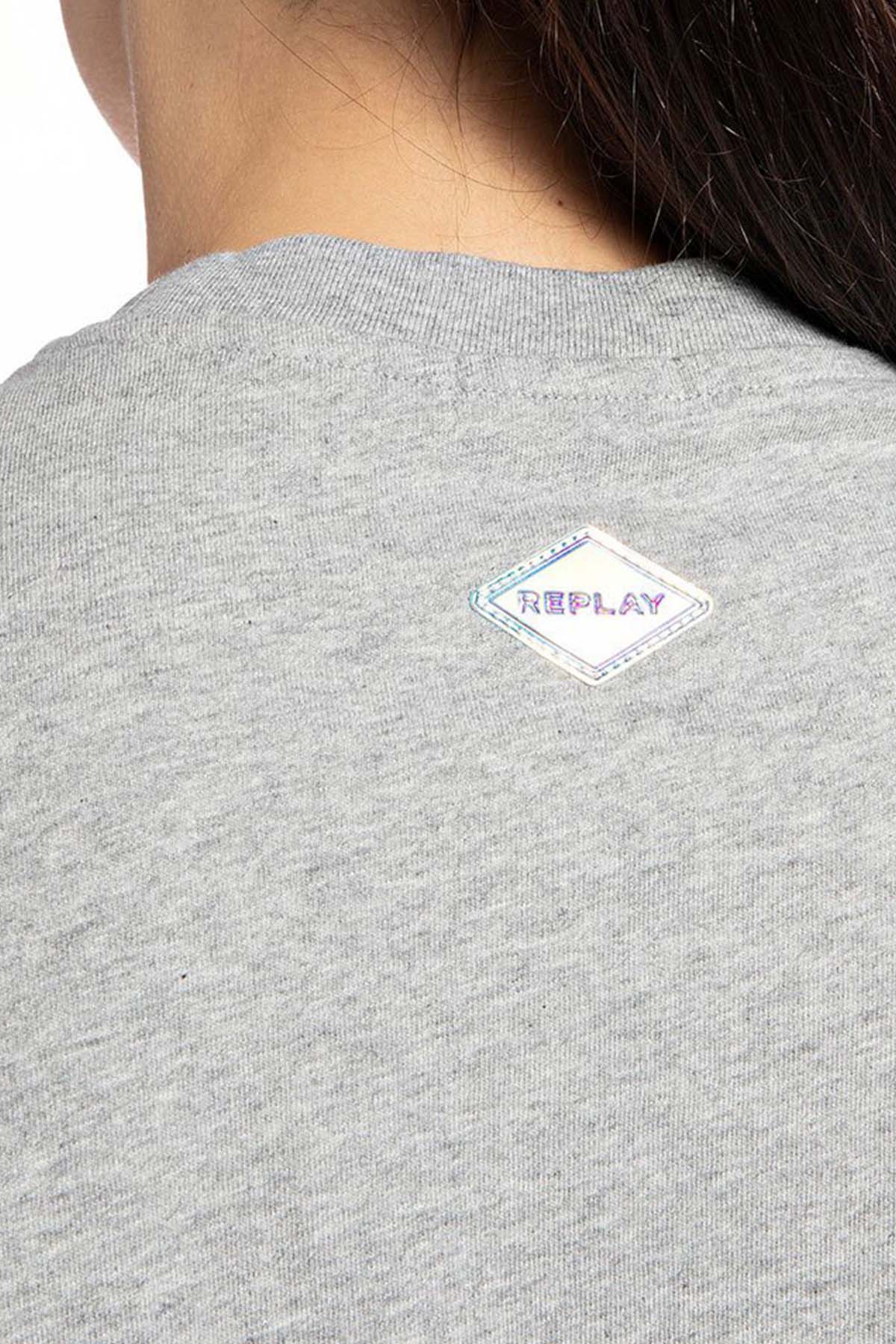 Replay Yuvarlak Yaka Logolu Büzgülü T-shirt-Libas Trendy Fashion Store