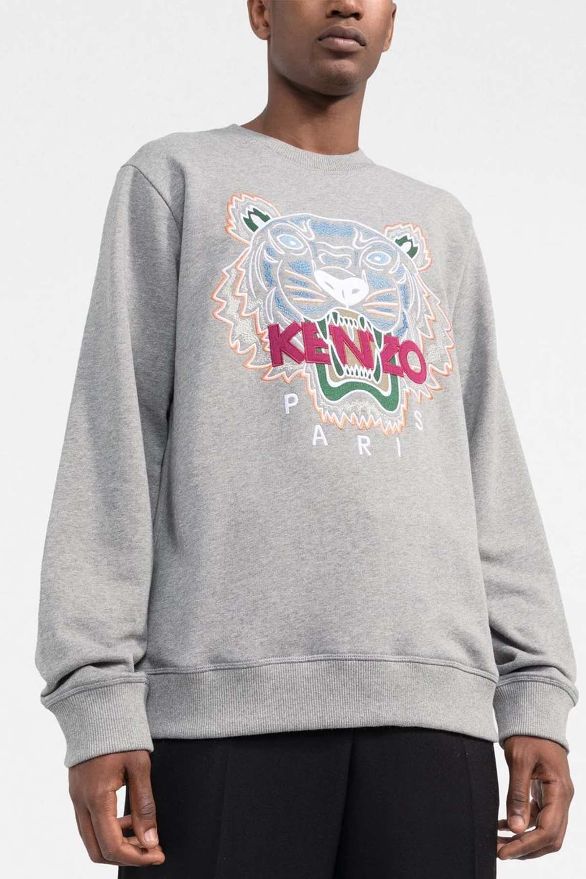 Kenzo Geniş Kesim Kaplan Logolu Sweatshirt-Libas Trendy Fashion Store