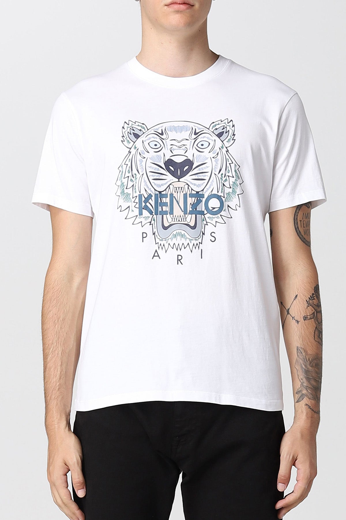 Kenzo Yuvarlak Yaka Kaplan Logolu T-shirt-Libas Trendy Fashion Store