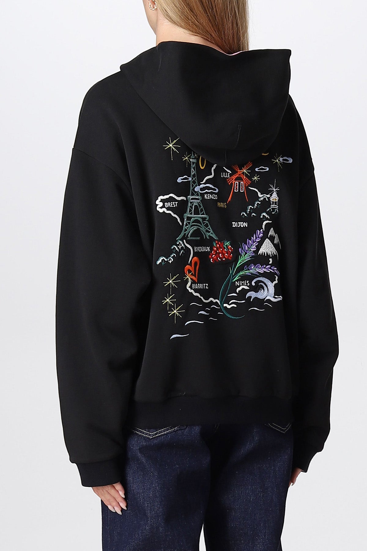 Kenzo Çift Taraflı Geniş Kesim Kapüşonlu Streç Sweatshirt-Libas Trendy Fashion Store
