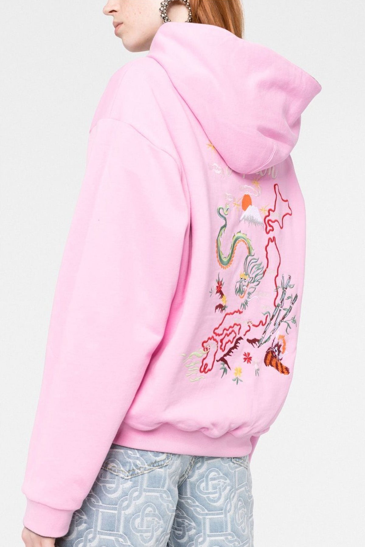 Kenzo Çift Taraflı Geniş Kesim Kapüşonlu Streç Sweatshirt-Libas Trendy Fashion Store