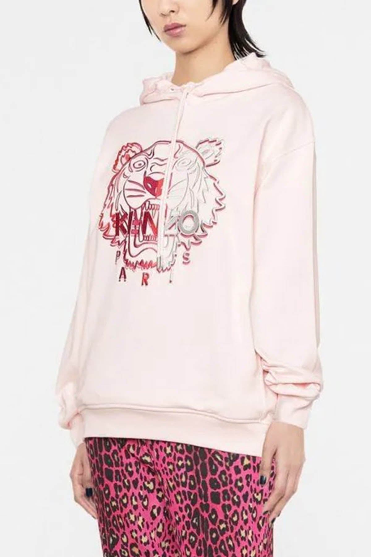 Kenzo Kaplan Logolu Geniş Kesim Kapüşonlu Sweatshirt-Libas Trendy Fashion Store