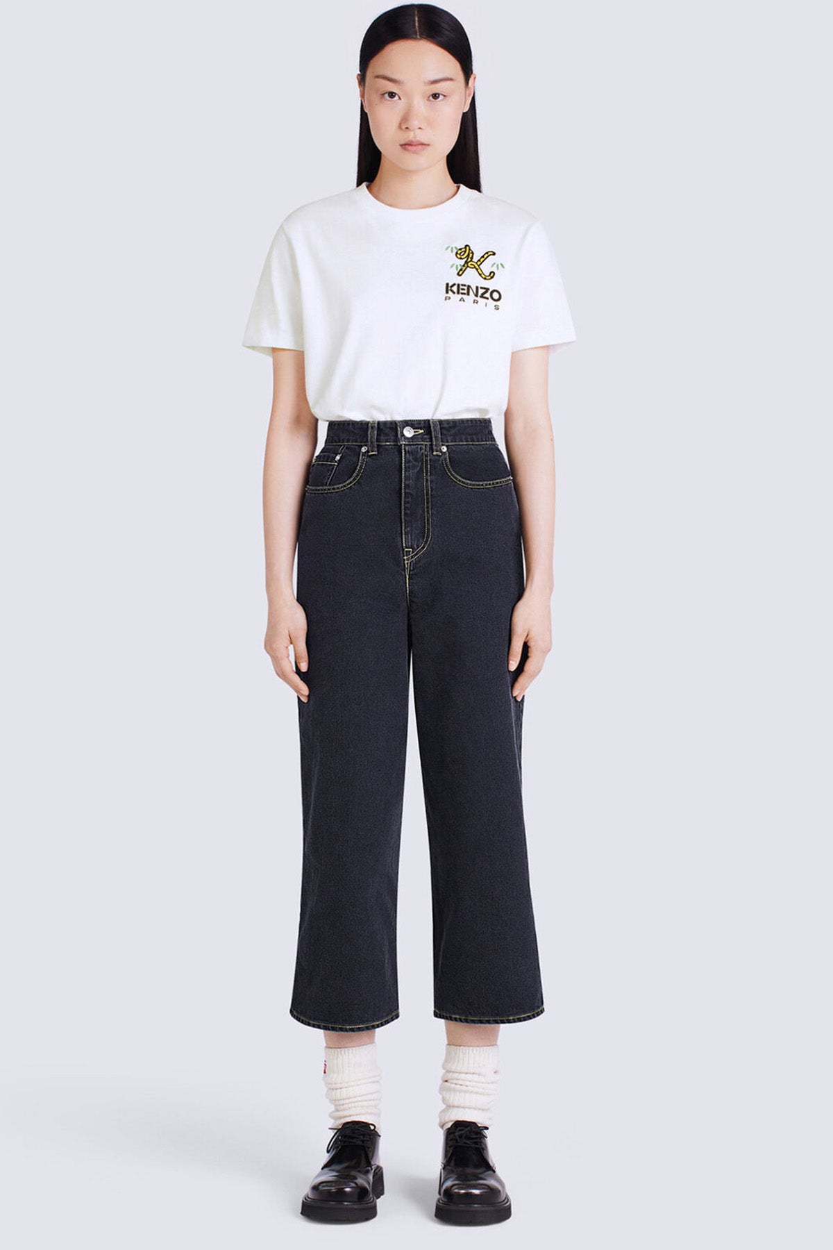 Kenzo Geniş Kesim Kaplan Kuyruğu Armalı K Logolu T-shirt-Libas Trendy Fashion Store