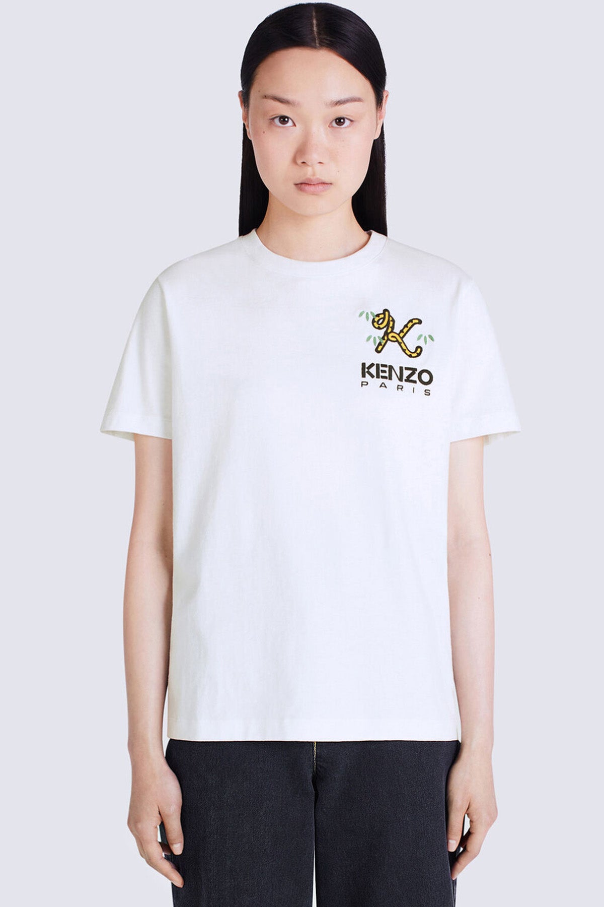 Kenzo Geniş Kesim Kaplan Kuyruğu Armalı K Logolu T-shirt-Libas Trendy Fashion Store