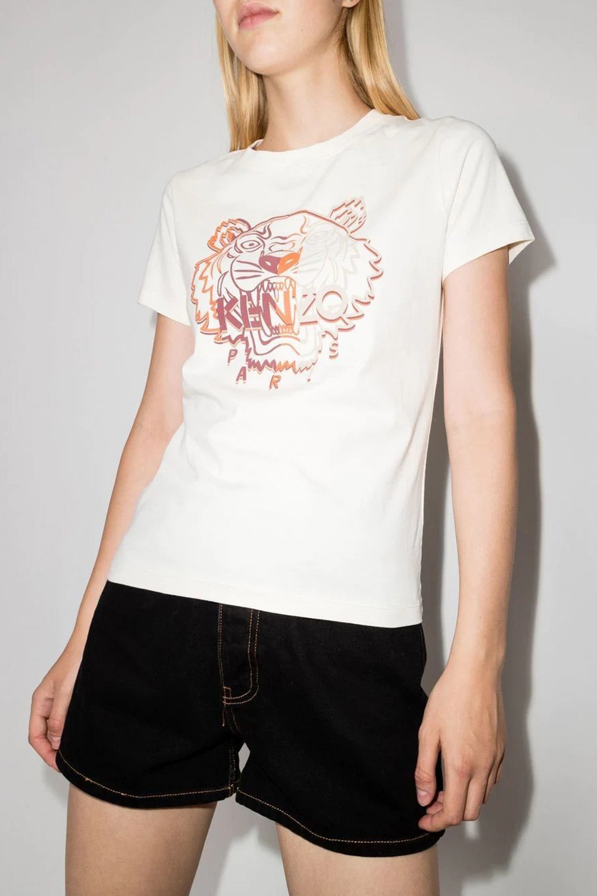 Kenzo Renk Geçişli Kaplan Logolu T-shirt-Libas Trendy Fashion Store