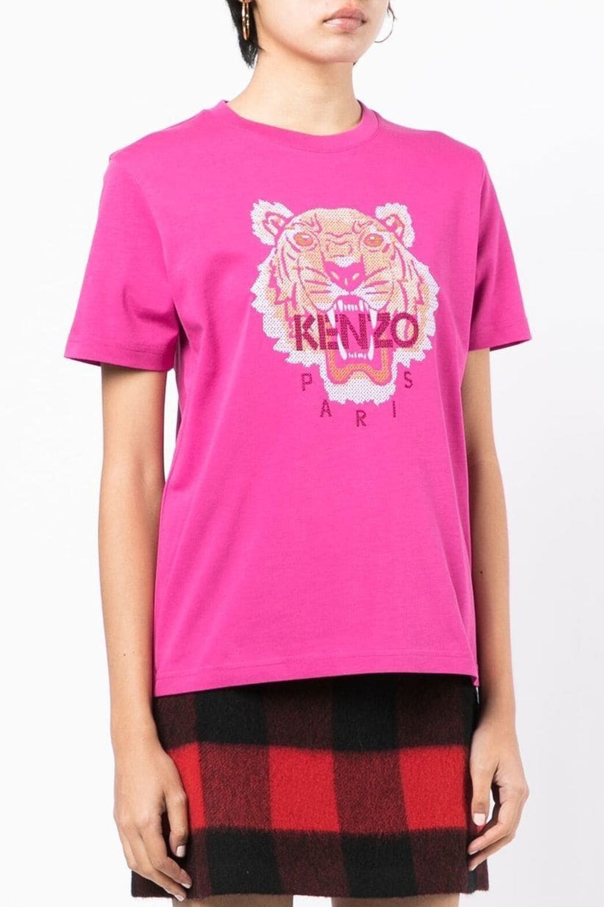 Kenzo Nakış Kaplan Logolu T-shirt-Libas Trendy Fashion Store