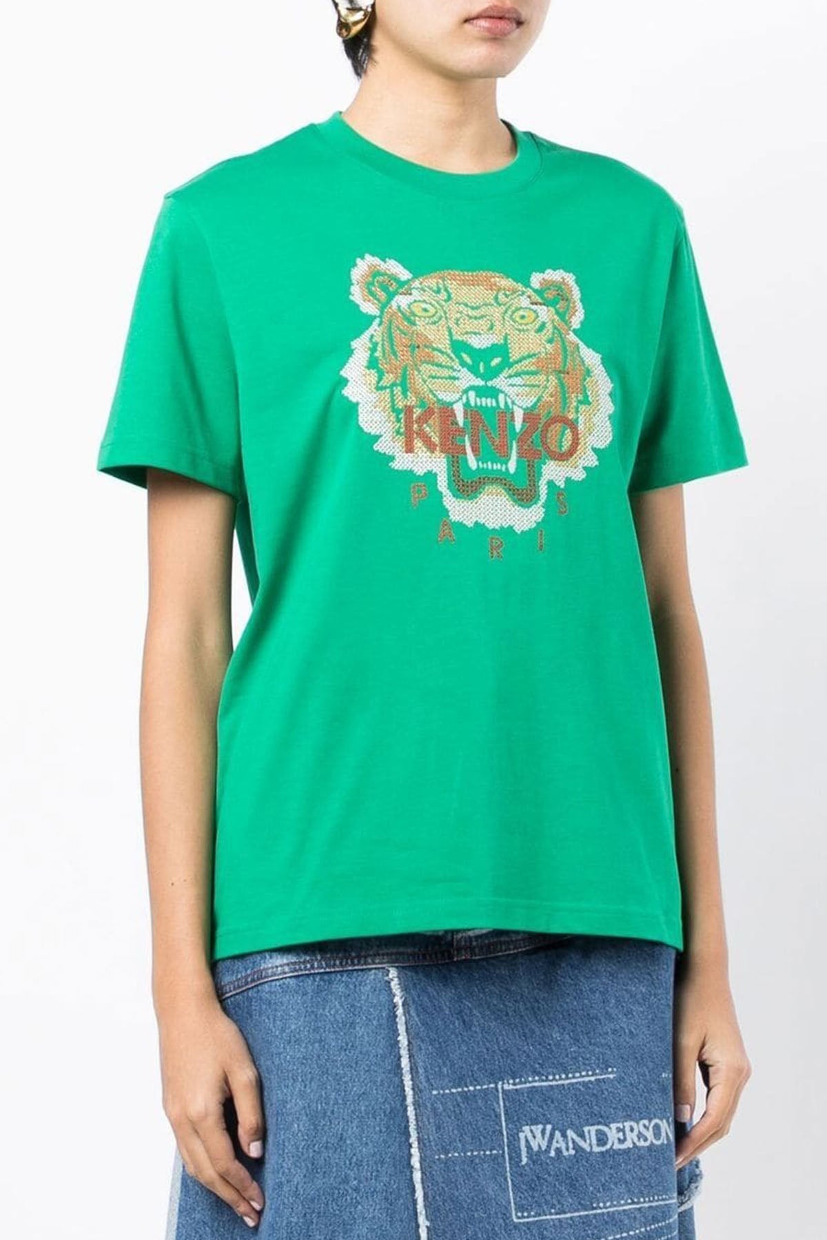 Kenzo Nakış Kaplan Logolu T-shirt-Libas Trendy Fashion Store