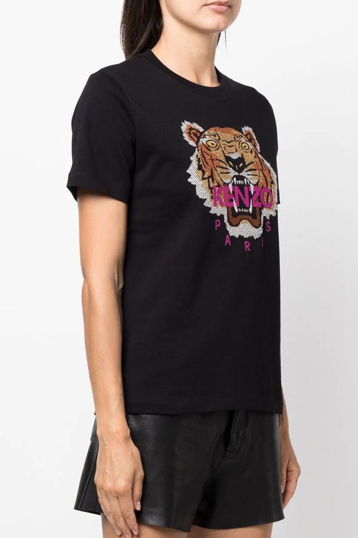 Kenzo Nakış Kaplan Logolu T-shirt-Libas Trendy Fashion Store