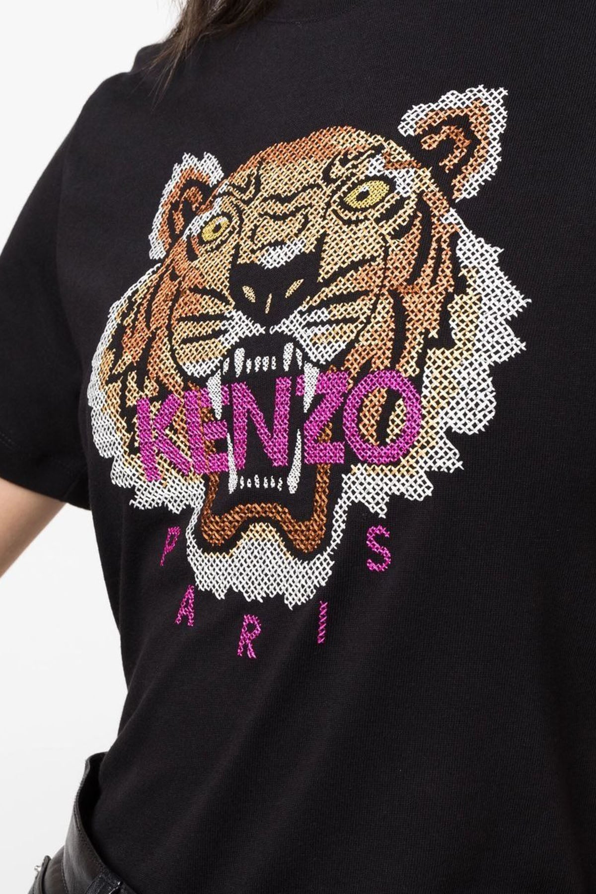 Kenzo Nakış Kaplan Logolu T-shirt-Libas Trendy Fashion Store