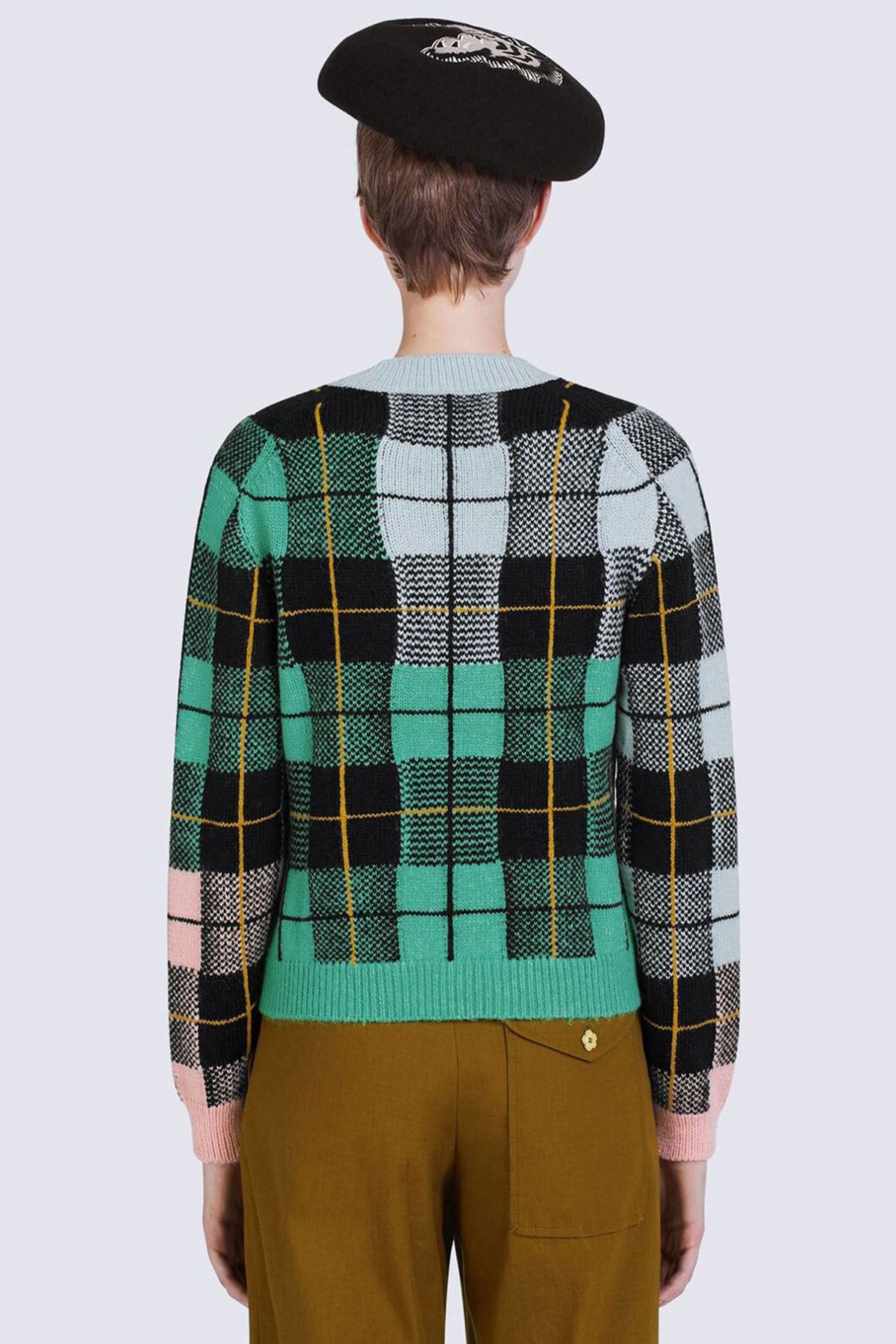 Kenzo Ekoseli Örgü Triko-Libas Trendy Fashion Store