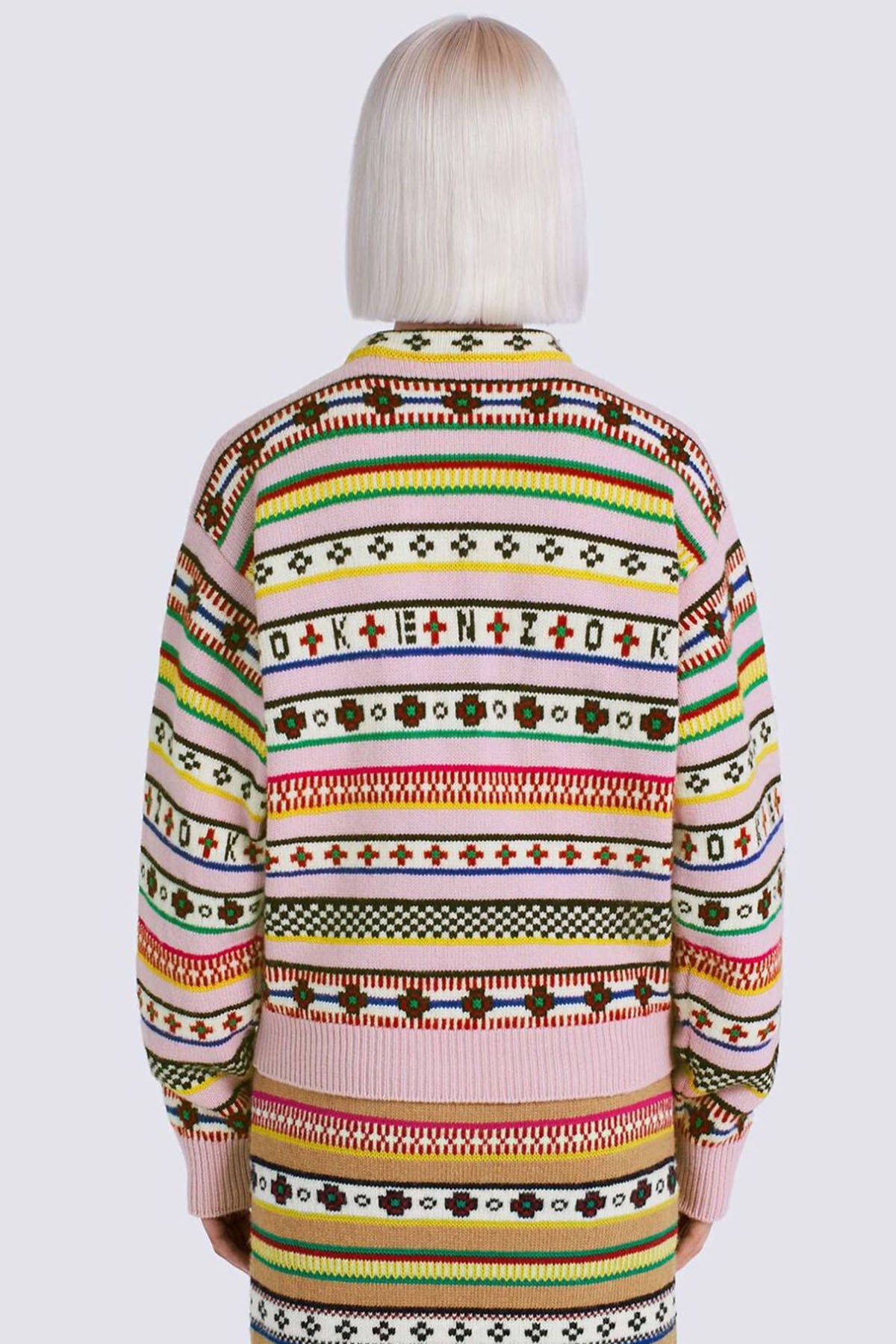 Kenzo Fair Isle Desenli Örgü Yün Triko-Libas Trendy Fashion Store