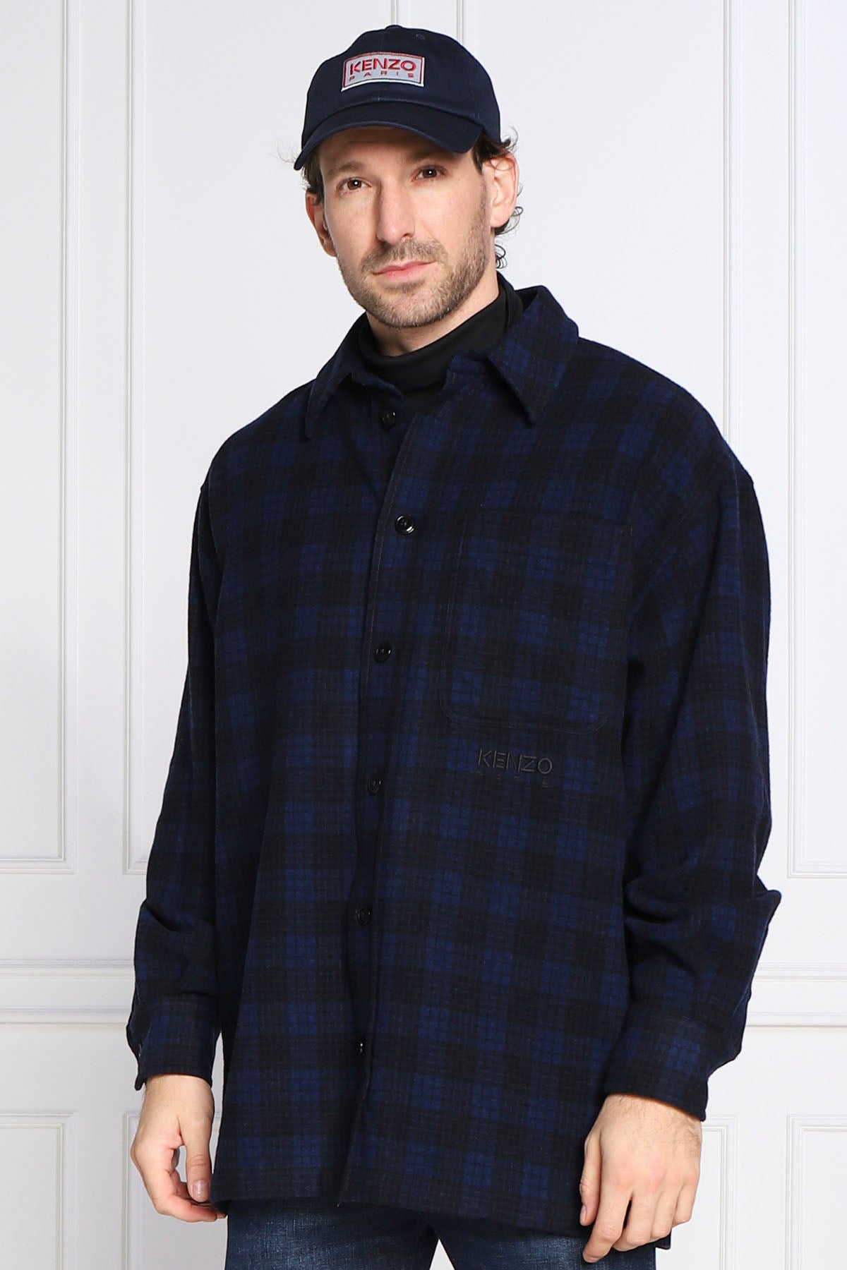 Kenzo Kareli Yün Gömlek Ceket-Libas Trendy Fashion Store