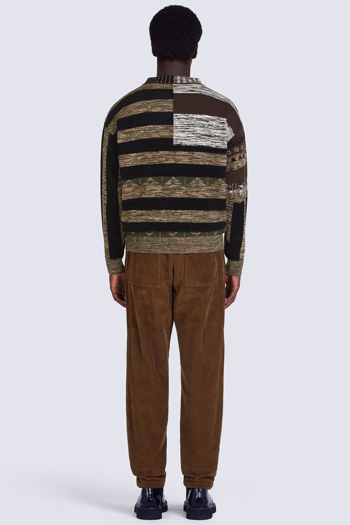 Kenzo V Yaka Desenli Yün Triko-Libas Trendy Fashion Store