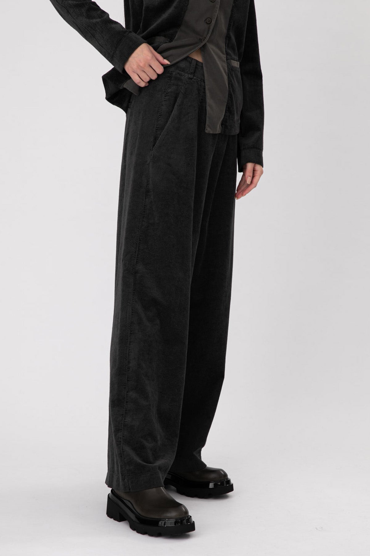 Transit Fitilli Kadife Pantolon