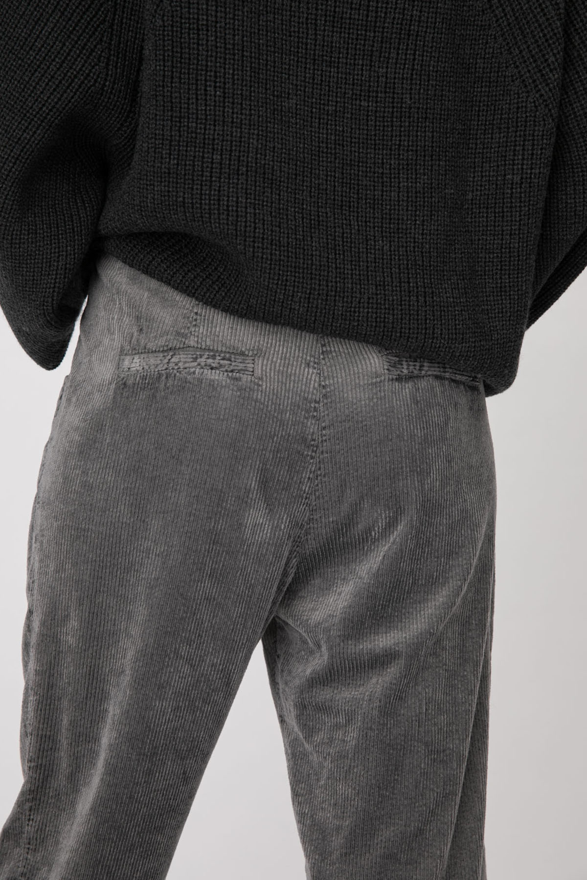 Transit Beli Lastikli Fitilli Kadife Pantolon