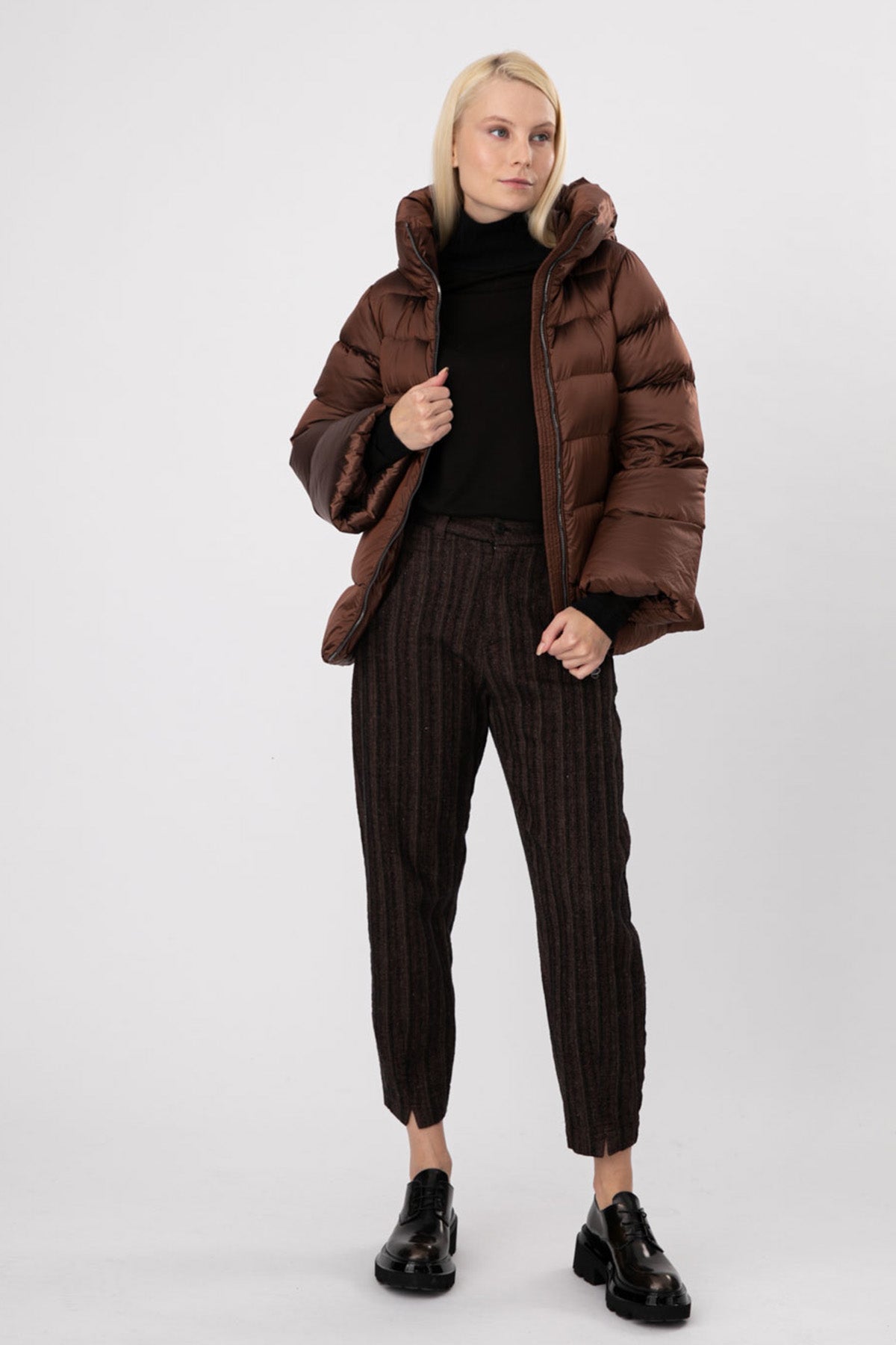 Transit Çizgili Ketenli Crop Pantolon-Libas Trendy Fashion Store