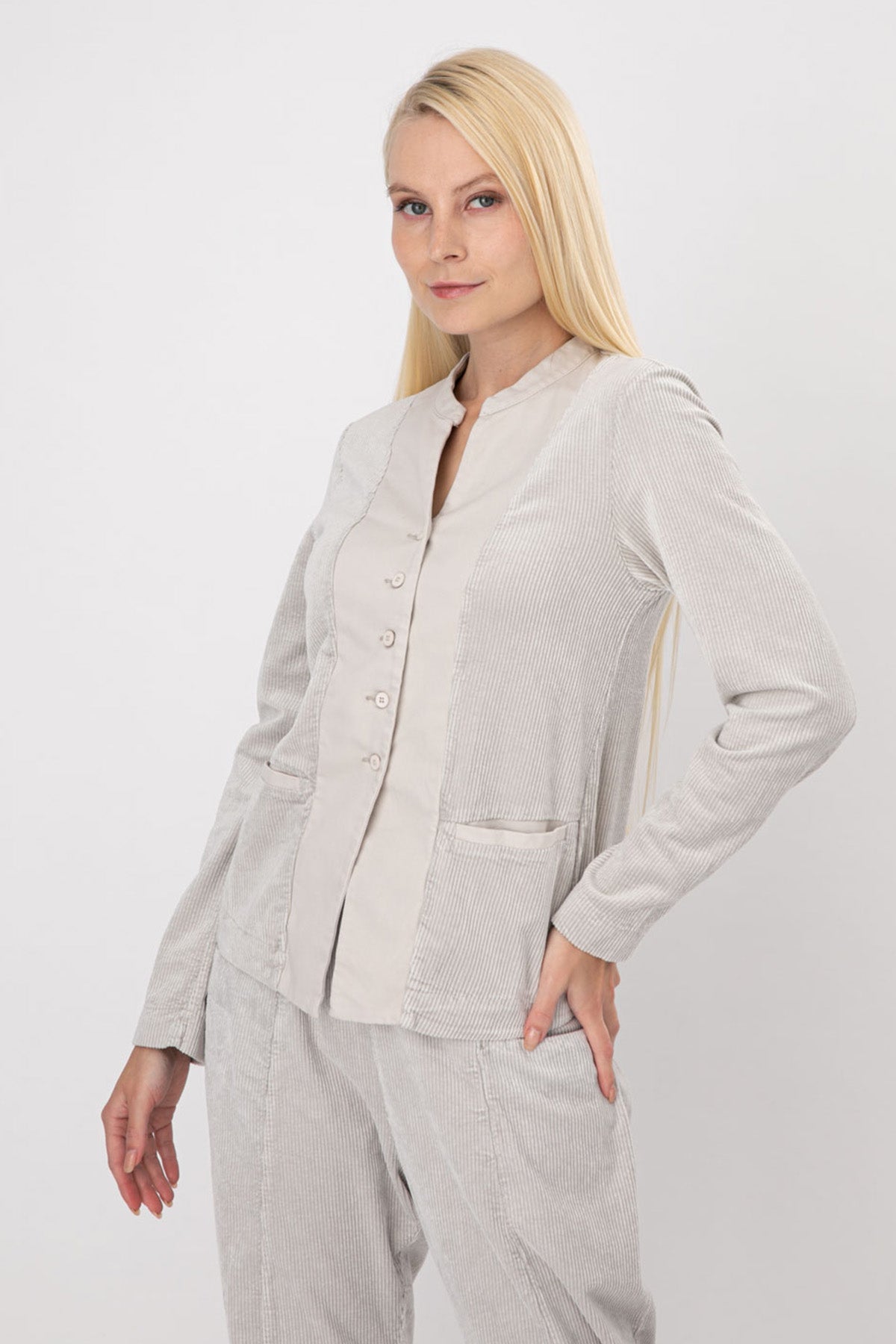 Transit Hakim Yaka Fitilli Kadife Streç Ceket-Libas Trendy Fashion Store