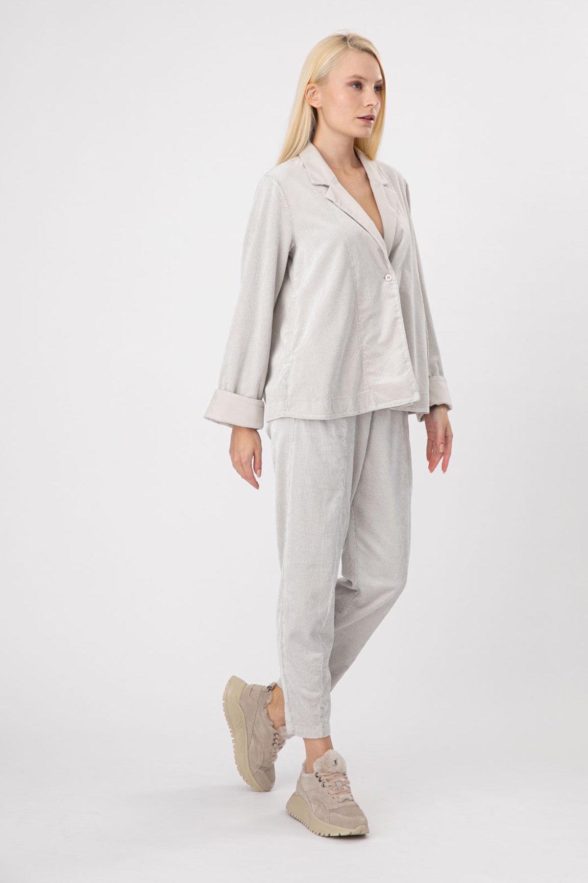 Transit Fitilli Kadife Streç Ceket-Libas Trendy Fashion Store