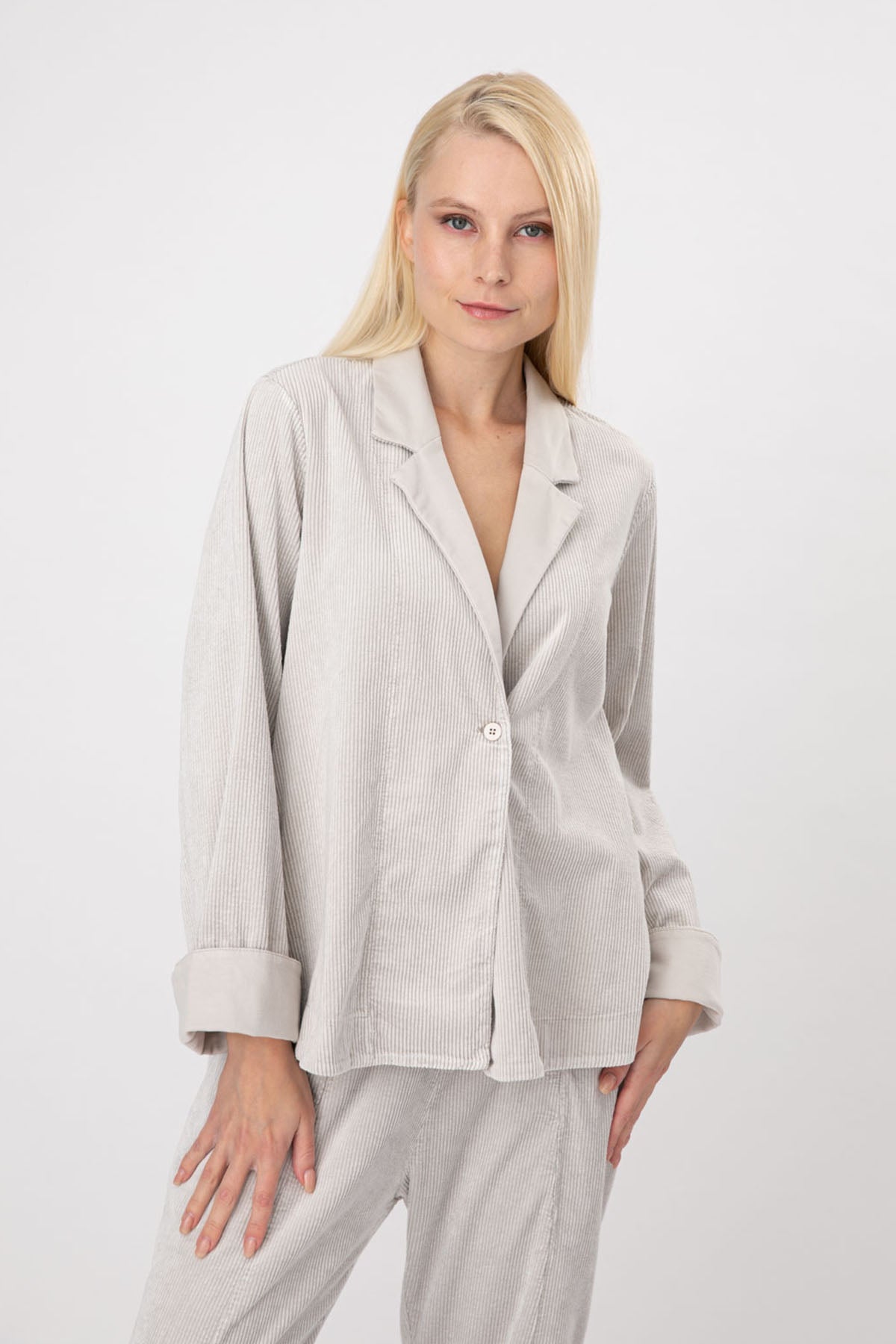 Transit Fitilli Kadife Streç Ceket-Libas Trendy Fashion Store