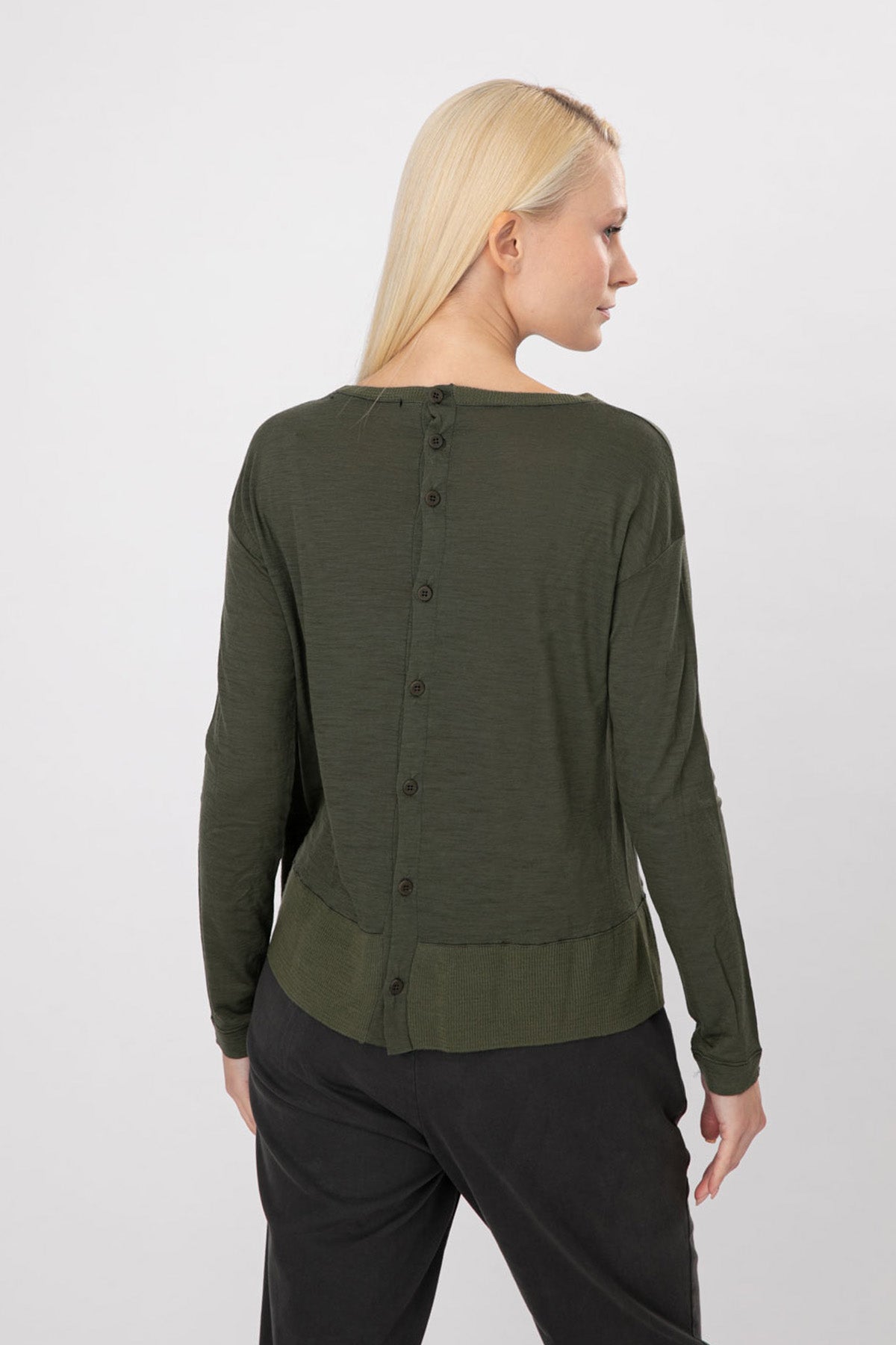 Transit Sırttan Düğmeli Yün Triko-Libas Trendy Fashion Store