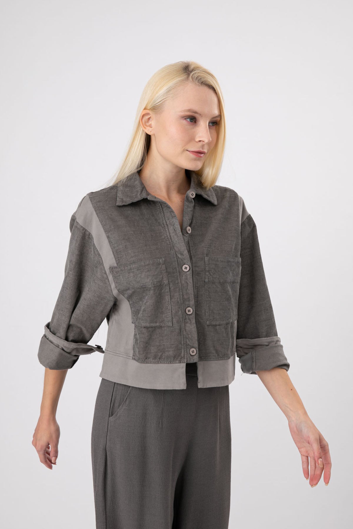 Transit Keten Karışımlı Fitilli Kadife Ceket-Libas Trendy Fashion Store