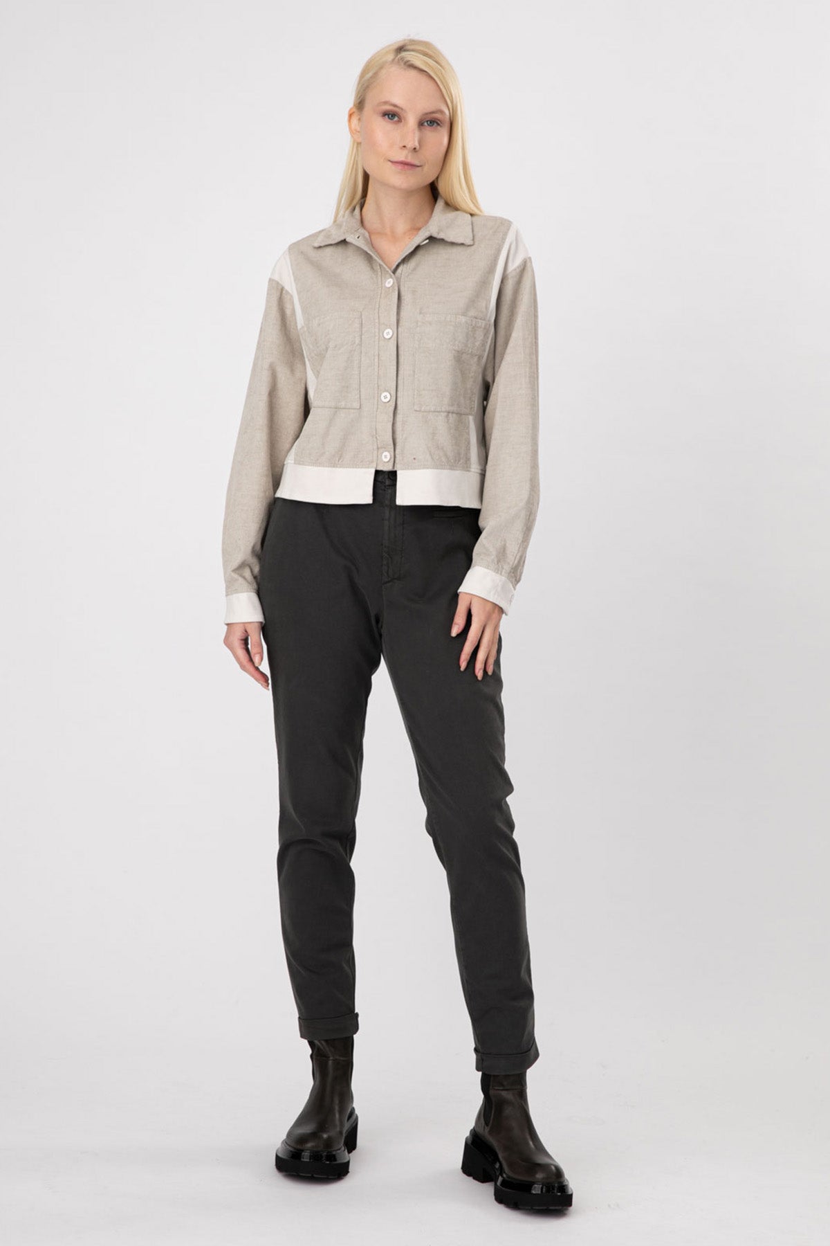 Transit Ketenli Fitilli Kadife Ceket-Libas Trendy Fashion Store