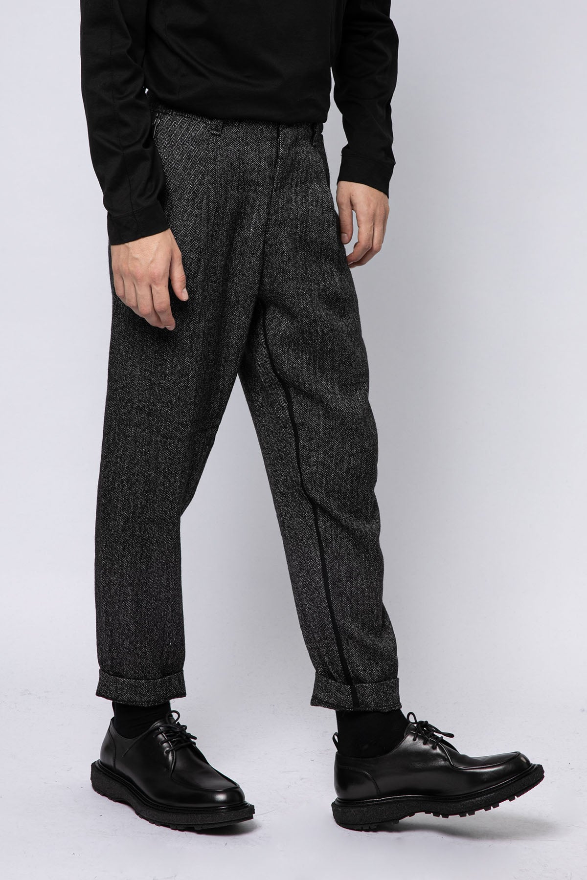 Transit Kaz Ayağı Desenli Tek Pile Havuç Kesim Pantolon-Libas Trendy Fashion Store