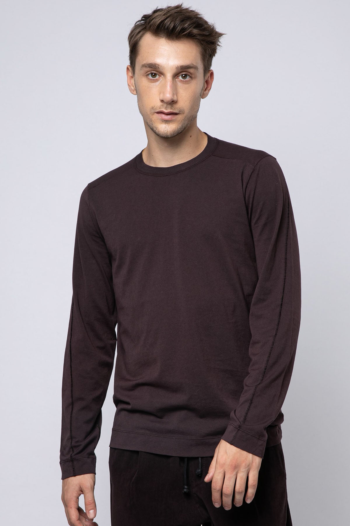 Transit Yuvarlak Yaka Uzun Kollu T-shirt-Libas Trendy Fashion Store