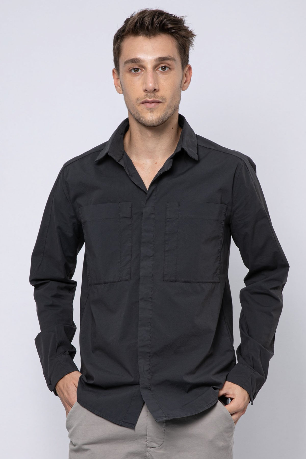 Transit Spor Cepli Streç Gömlek-Libas Trendy Fashion Store