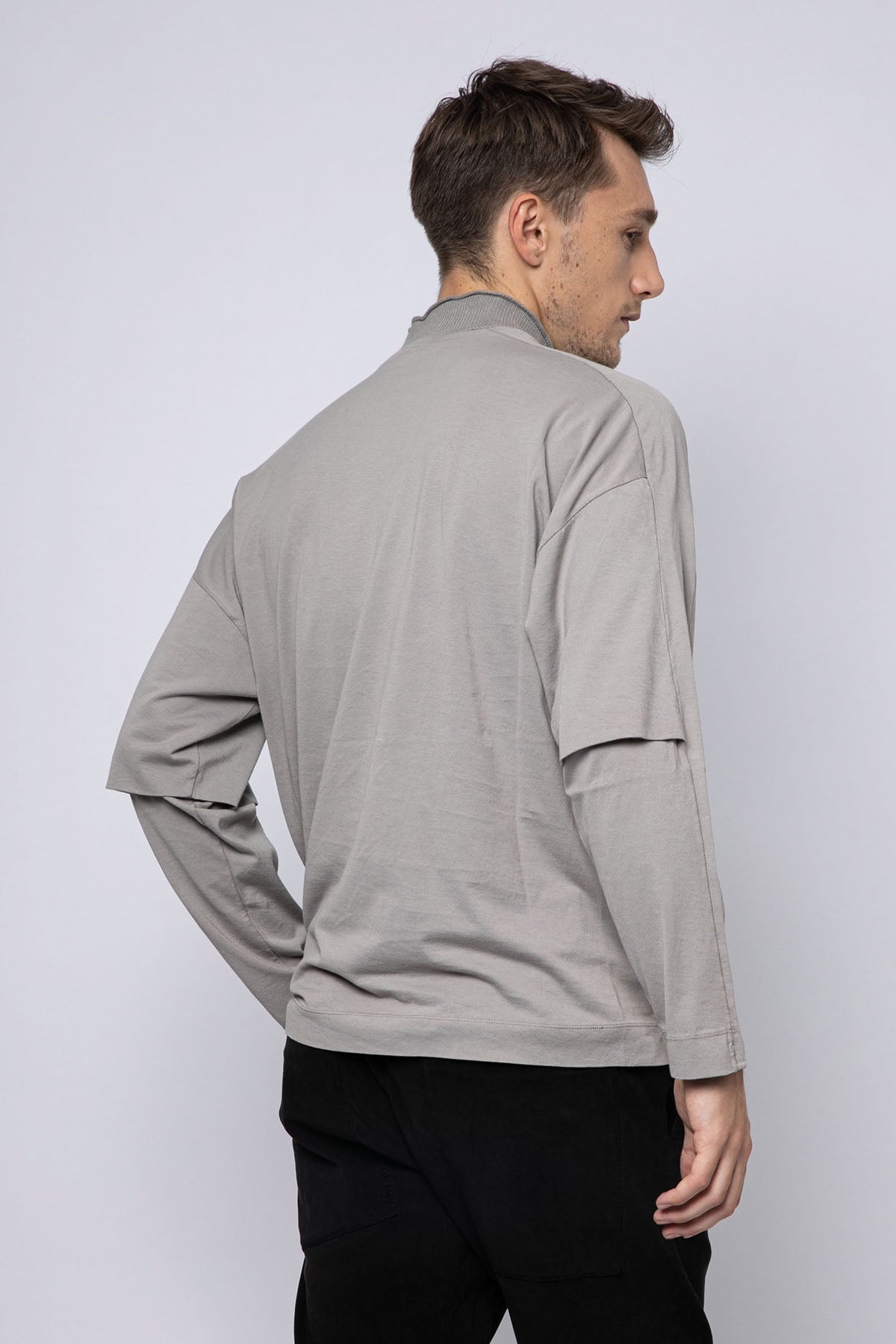 Transit Yarım Balıkçı Yaka Uzun Kollu T-shirt-Libas Trendy Fashion Store