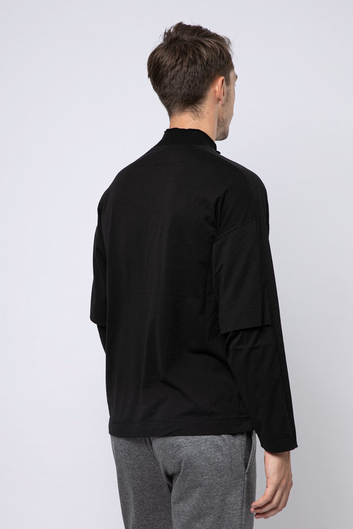 Transit Yarım Balıkçı Yaka Uzun Kollu T-shirt-Libas Trendy Fashion Store