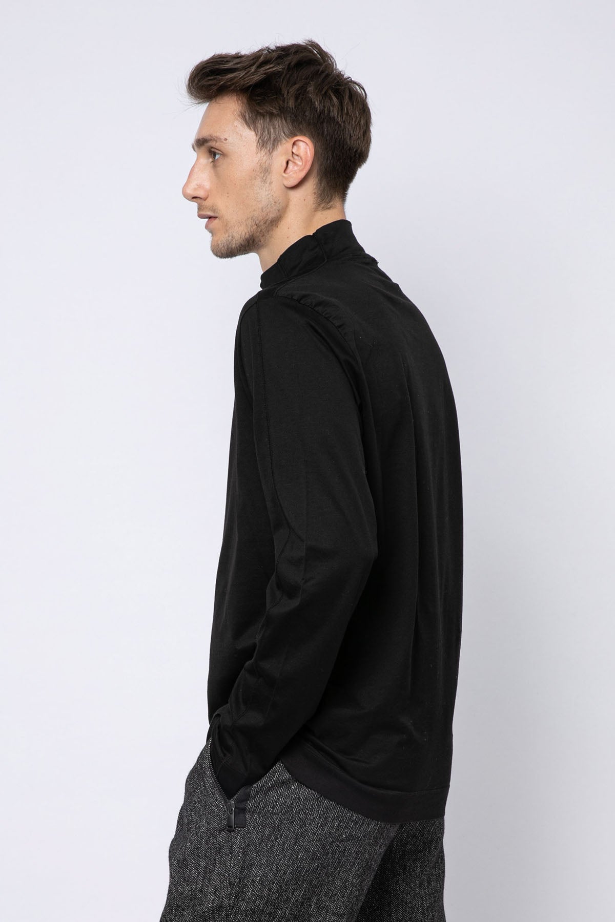 Transit Yarım Balıkçı Yaka Uzun Kollu T-shirt-Libas Trendy Fashion Store