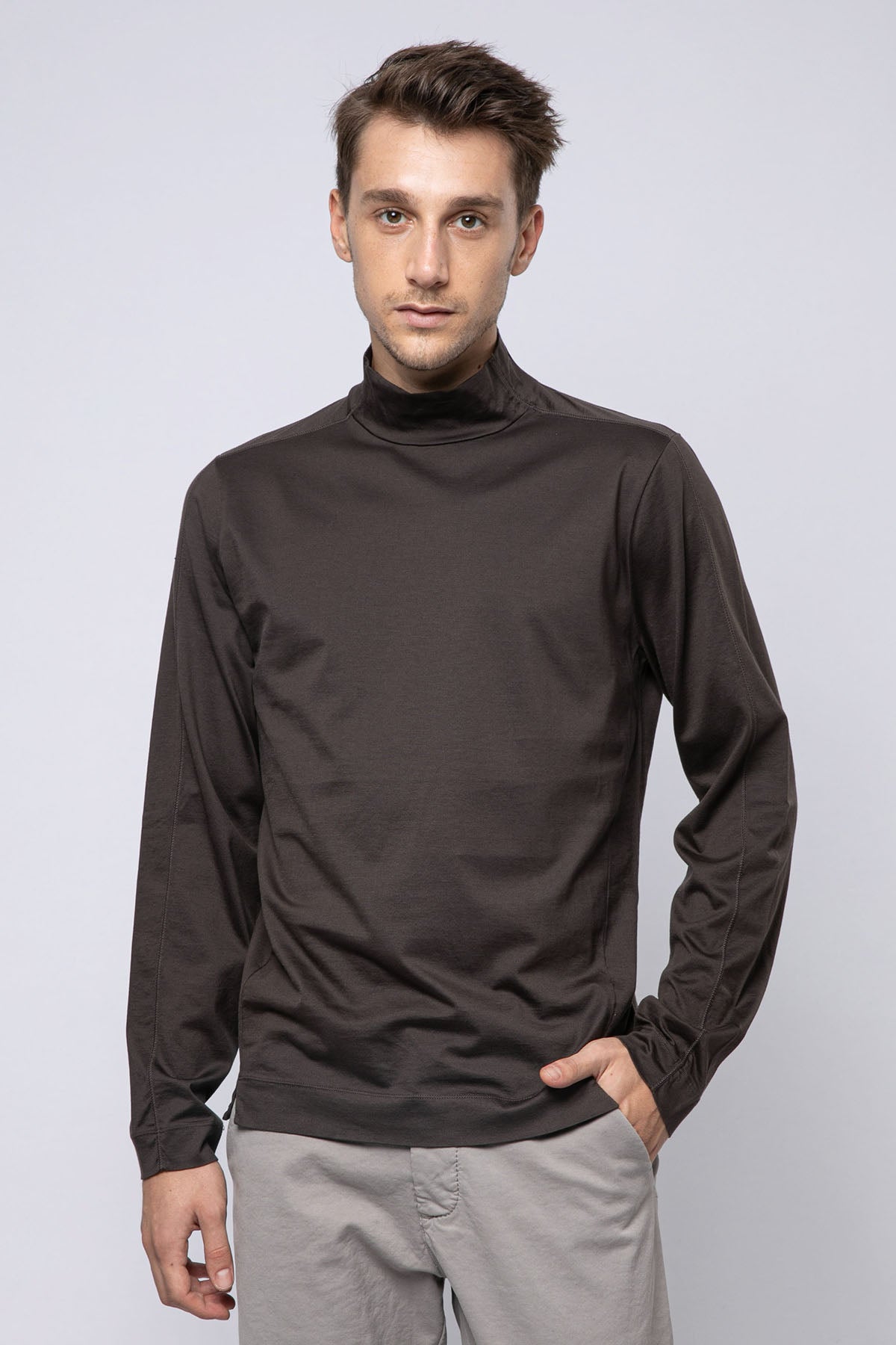 Transit Yarım Balıkçı Yaka Uzun Kollu T-shirt-Libas Trendy Fashion Store