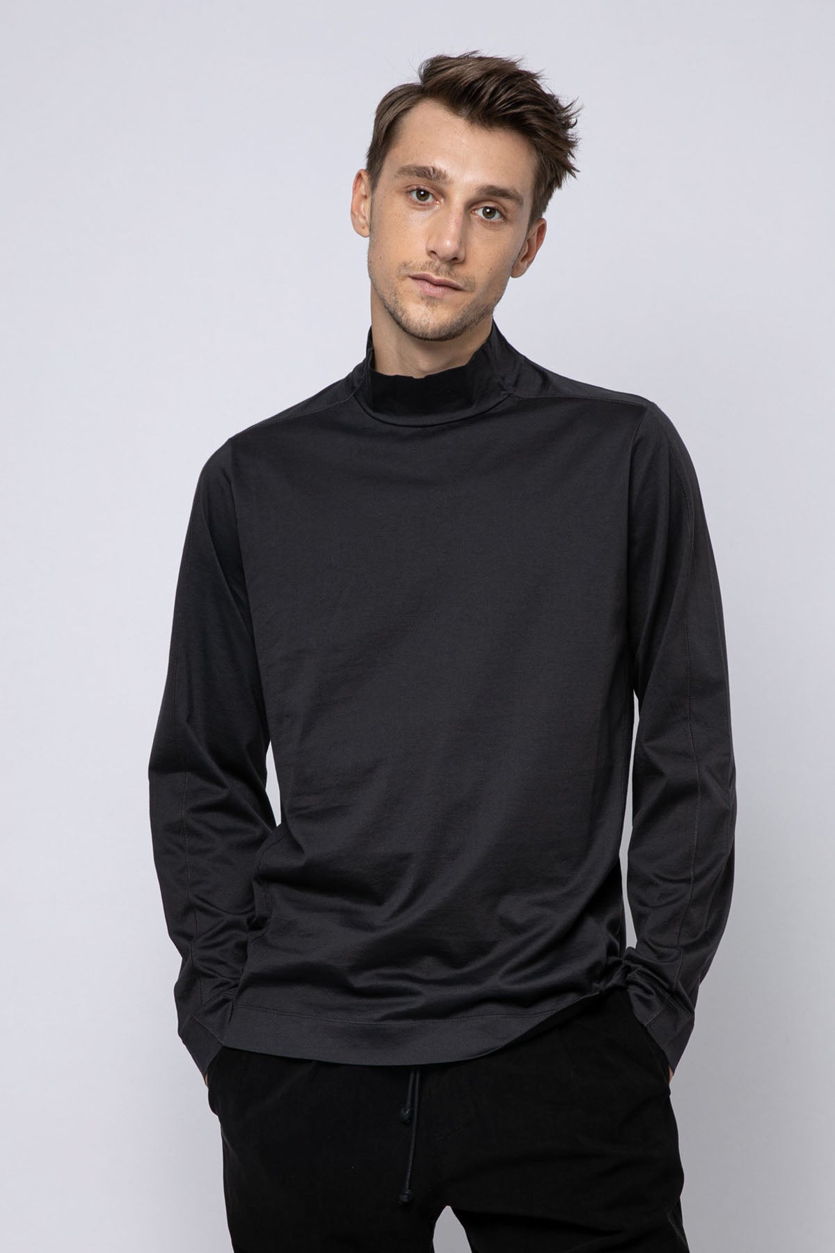 Transit Yarım Balıkçı Yaka Uzun Kollu T-shirt-Libas Trendy Fashion Store