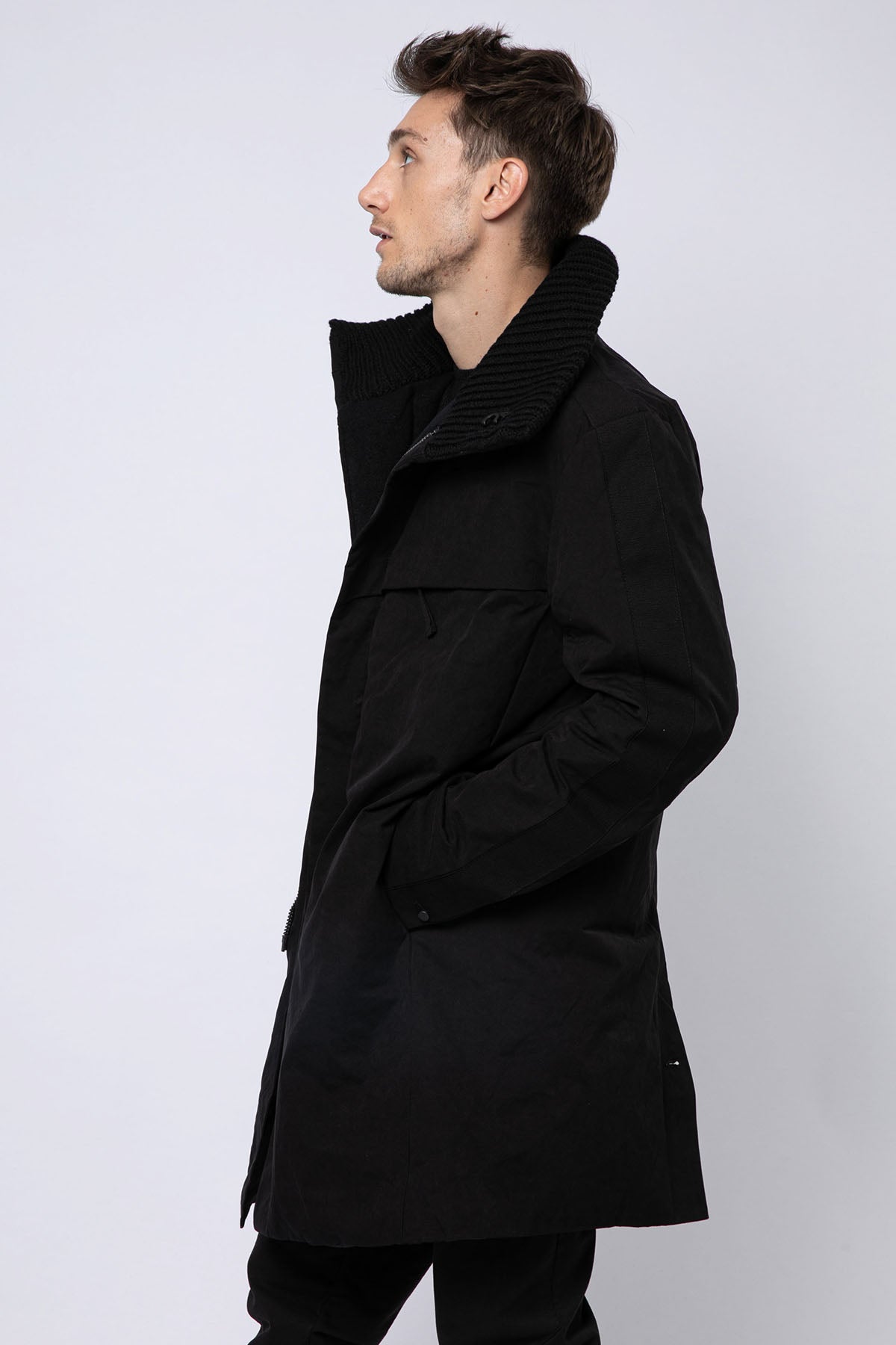 Transit Dik Yaka Dolgulu Yün Kaban-Libas Trendy Fashion Store