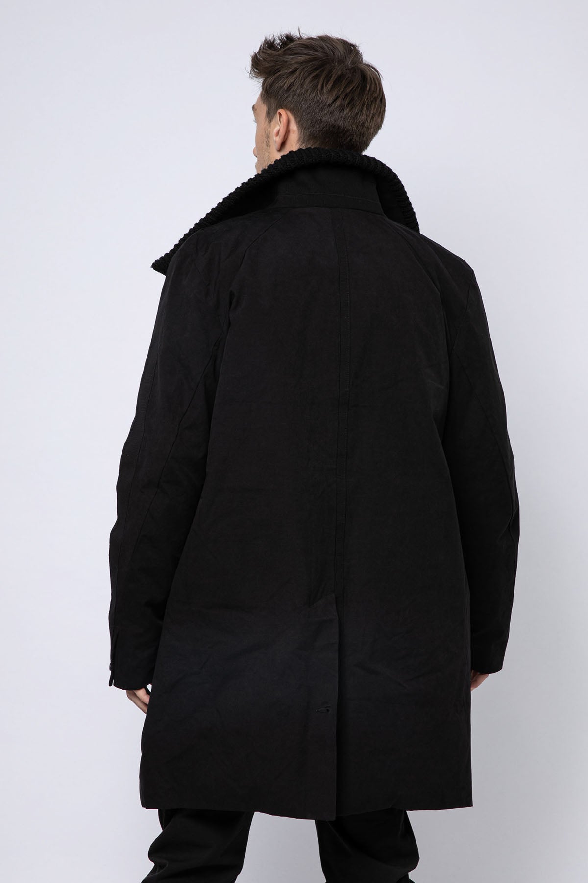 Transit Dik Yaka Dolgulu Yün Kaban-Libas Trendy Fashion Store