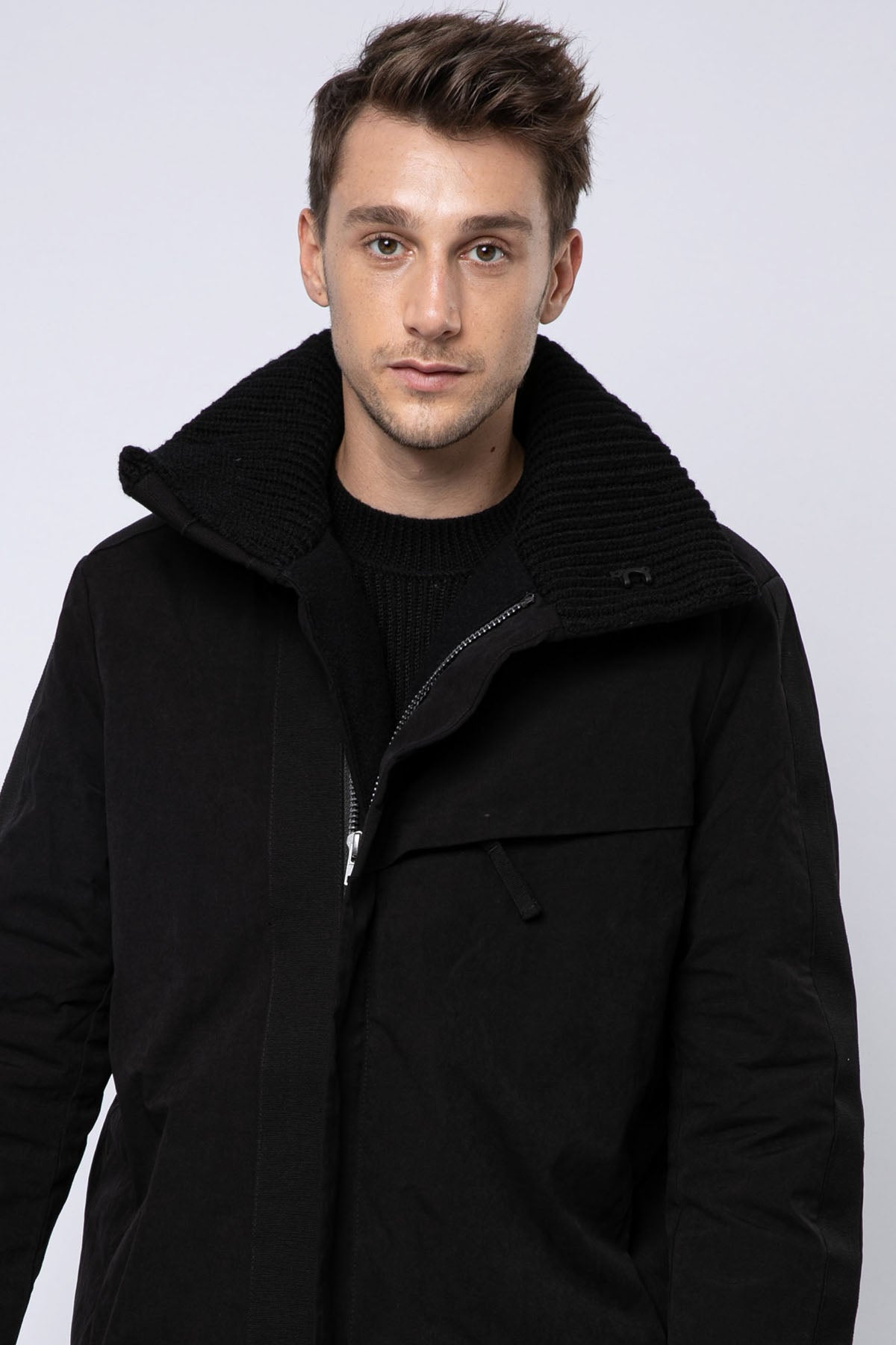 Transit Dik Yaka Dolgulu Yün Kaban-Libas Trendy Fashion Store