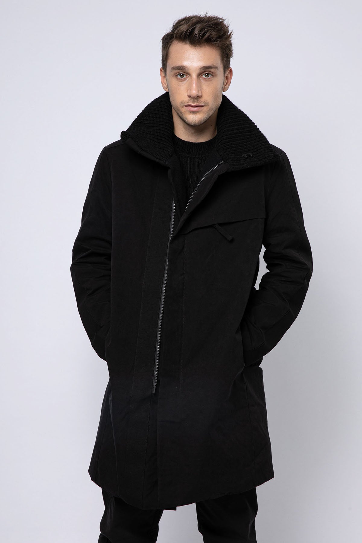 Transit Dik Yaka Dolgulu Yün Kaban-Libas Trendy Fashion Store