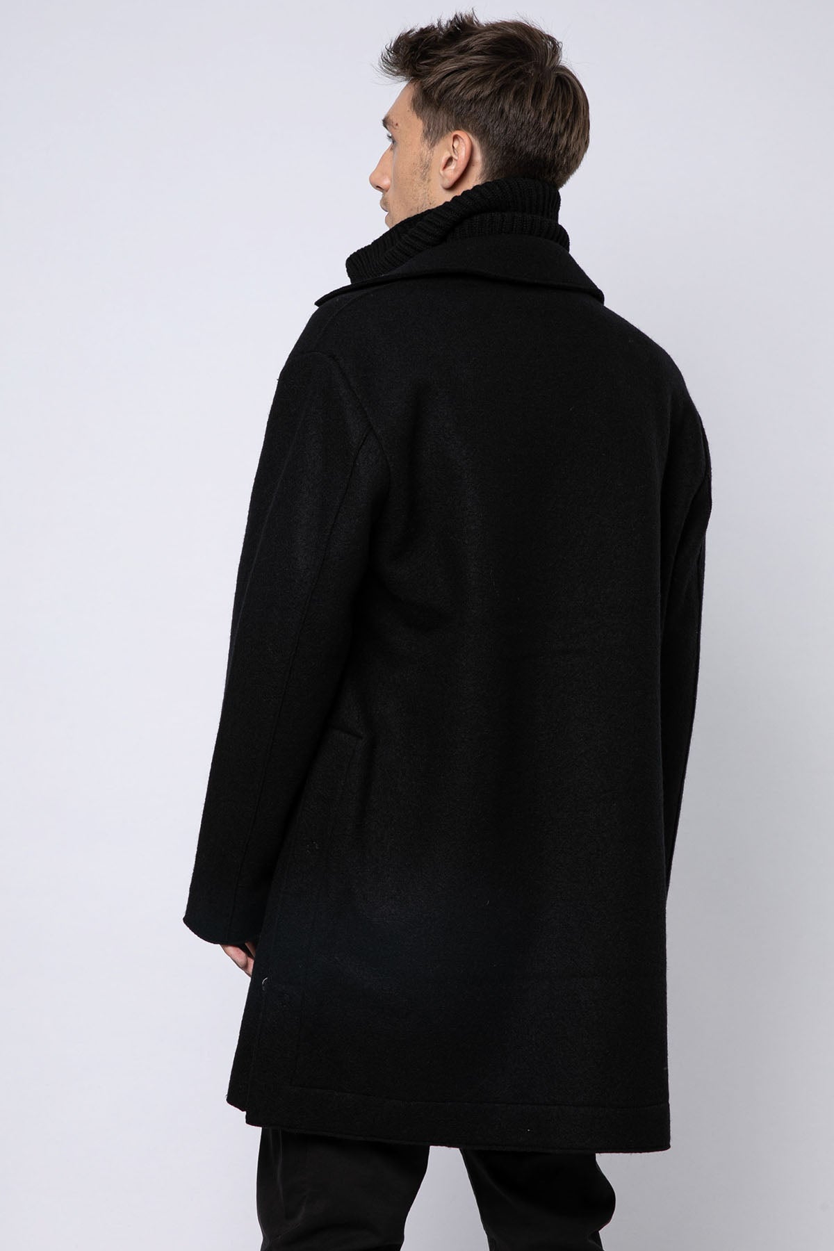 Transit Kapaklı Spor Cepli Yün Kaban-Libas Trendy Fashion Store