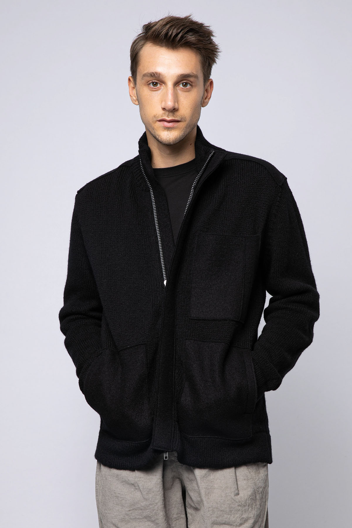 Transit Büyük Cep Detaylı Örgü Yün Ceket-Libas Trendy Fashion Store