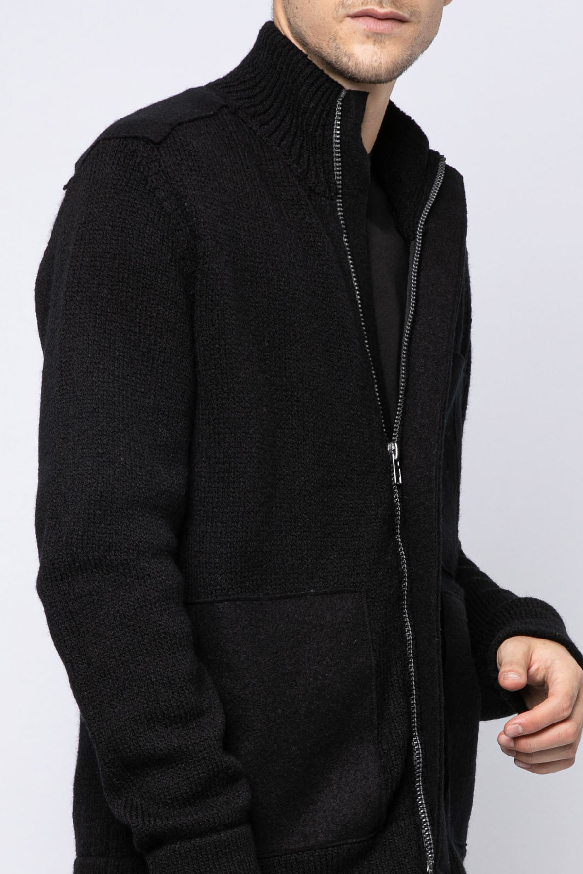 Transit Büyük Cep Detaylı Örgü Yün Ceket-Libas Trendy Fashion Store