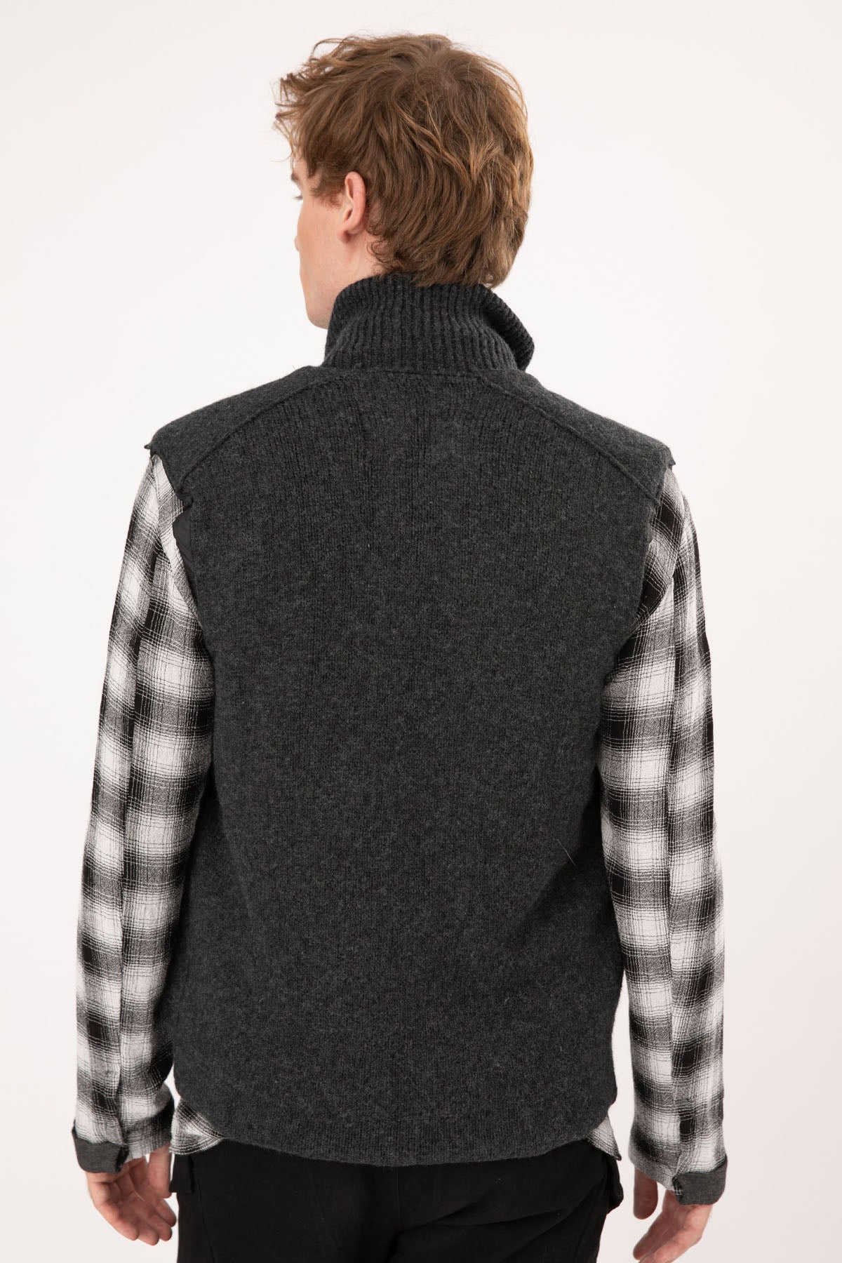 Transit Dik Yaka Fermuarlı Yün Yelek-Libas Trendy Fashion Store