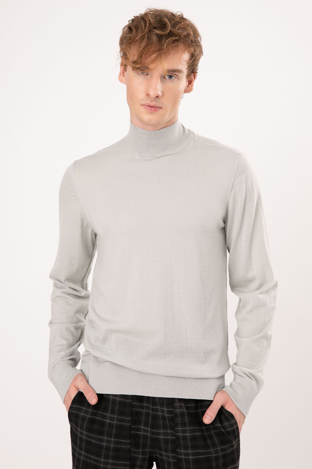 Transit Balıkçı Yaka İnce Örgü Yün Triko-Libas Trendy Fashion Store