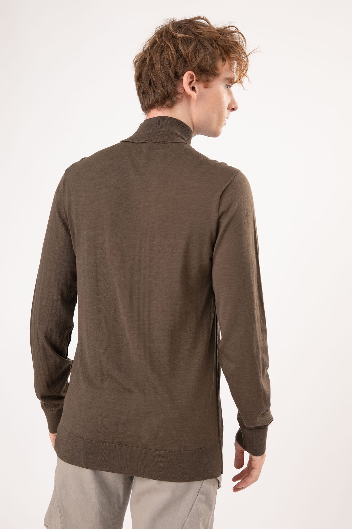 Transit Balıkçı Yaka İnce Örgü Yün Triko-Libas Trendy Fashion Store