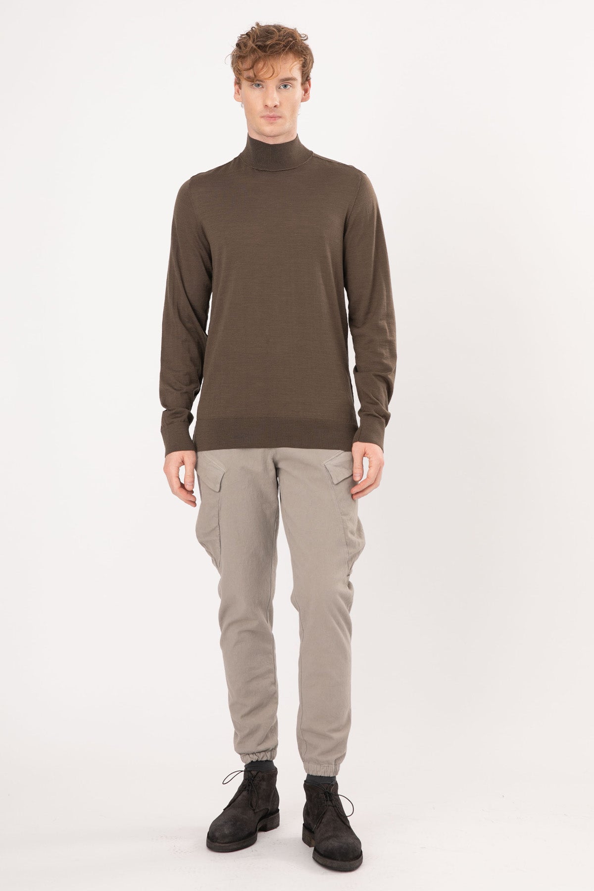 Transit Balıkçı Yaka İnce Örgü Yün Triko-Libas Trendy Fashion Store